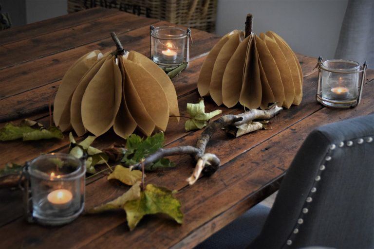 DIY Kürbisse aus Filtertüten