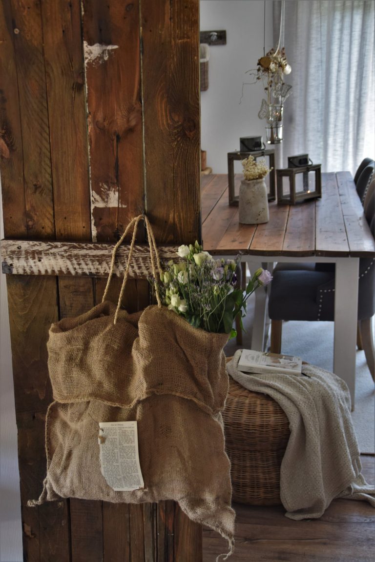DIY Dekotasche aus einem Pflanzsack