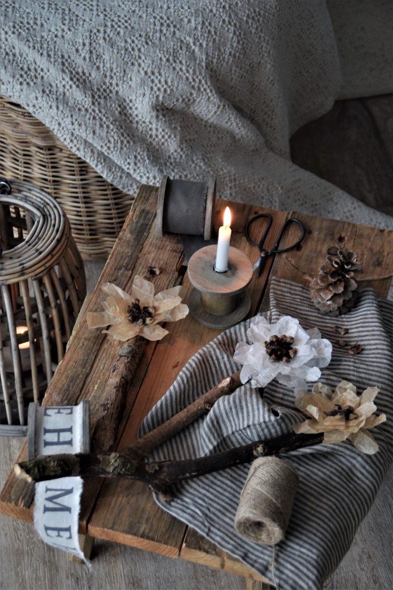 DIY Blumen aus Back-/Butterbrotpapier