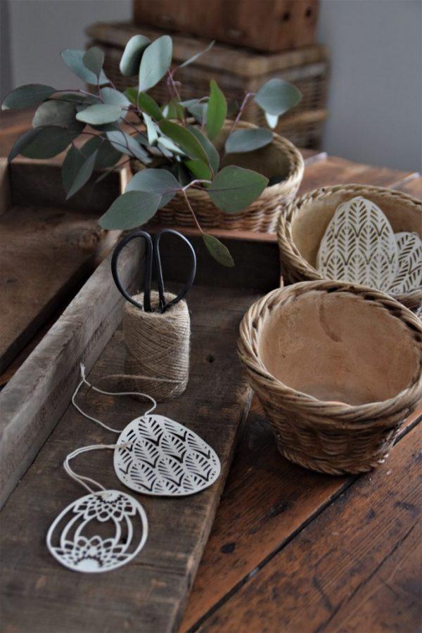 Pflanztopf Rattan Beton mittel