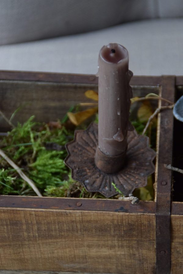 Kerzenstecker Stern rost matt