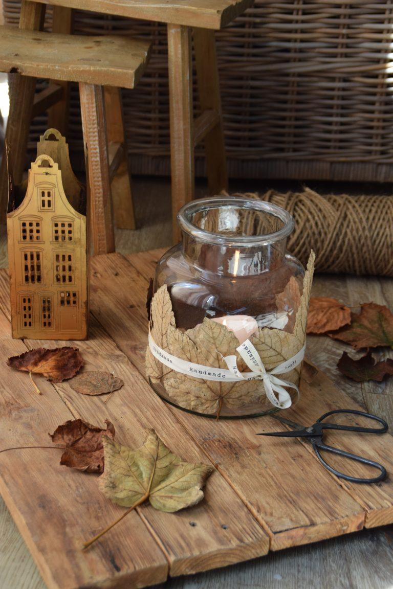 DIY Herbst-Windlicht