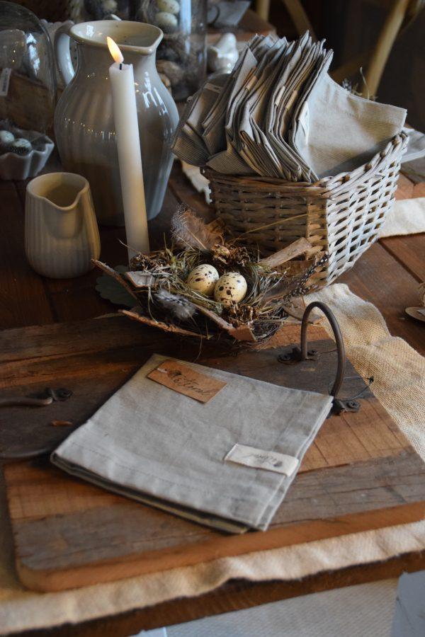 Serviette mit Streifen SAND