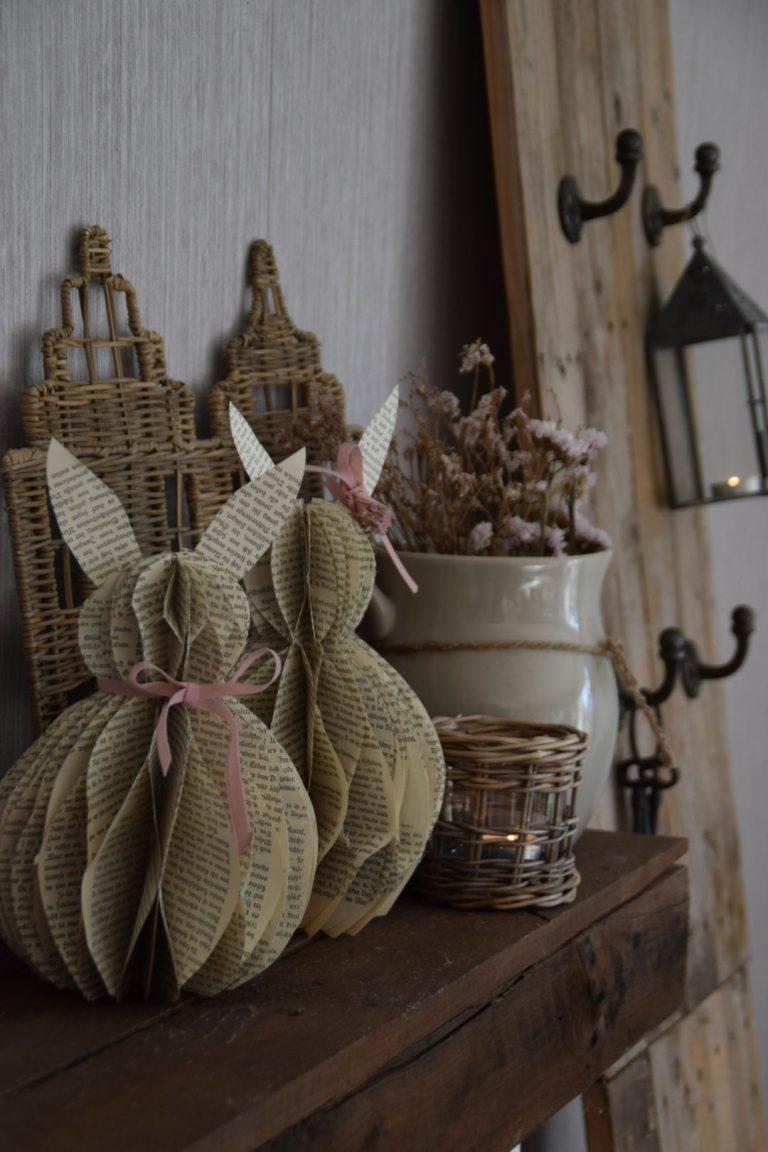 DIY Osterhase aus Buchseiten